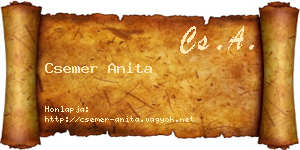 Csemer Anita névjegykártya